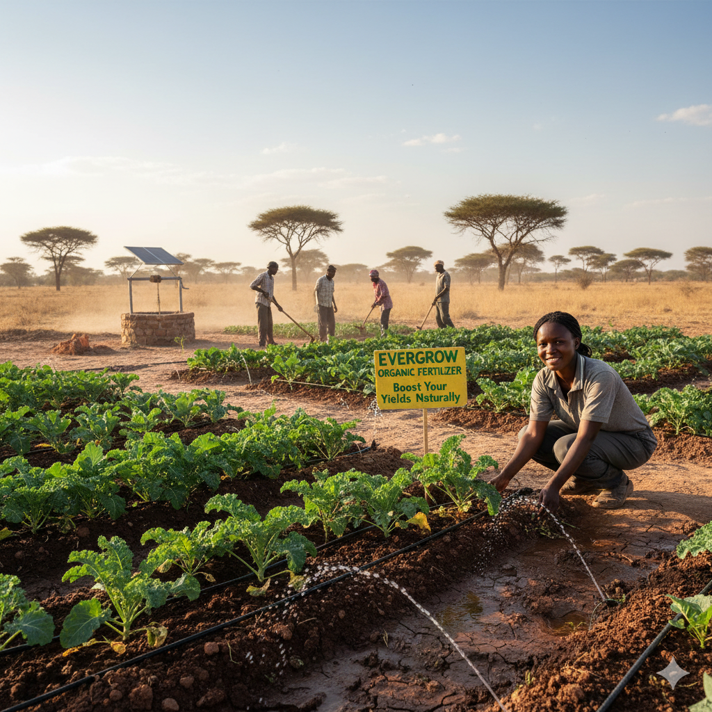 Evergrow banner in shop
